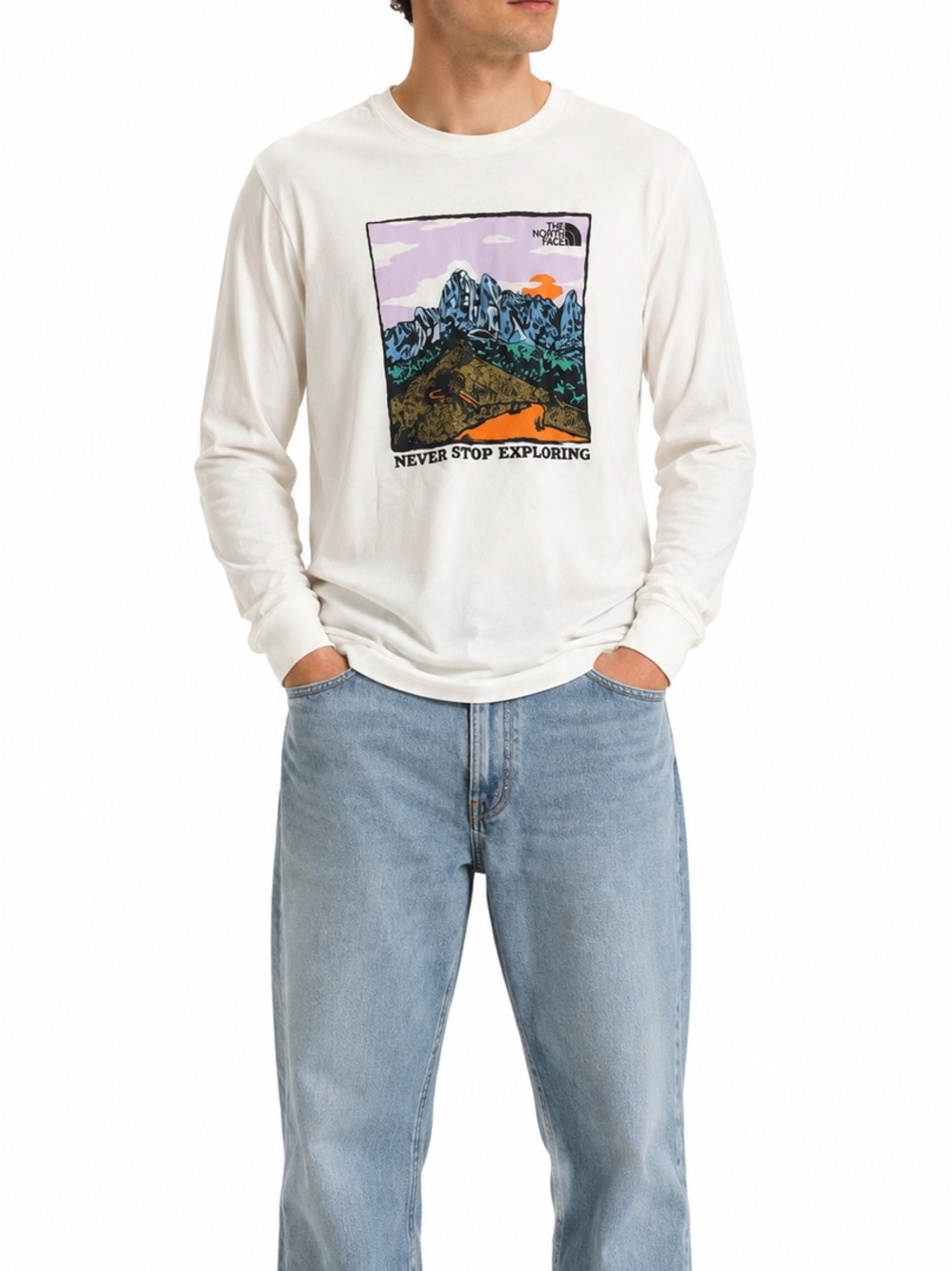 The North Face Size Medium White Long-Sleeve Mountain Shirt